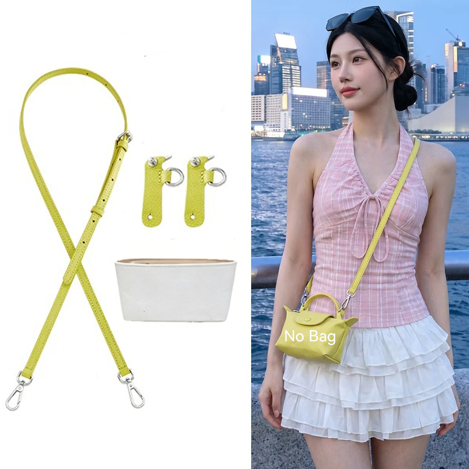 Women'S Bags Longchamp - 2セットのショルダーストラップ、ロングシャンプバッグ女性用、財布オーガナイザー、ノーパンチ長さ調節可能なレザー交換用ストラップ