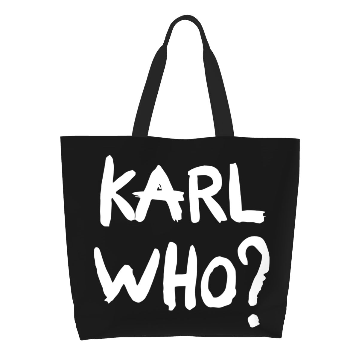 Women'S Karl Bags - カスタムかわいいカール誰スローガンショッピングトートバッグ再利用可能なキャンバス食料品ショッパーショルダーバッグ