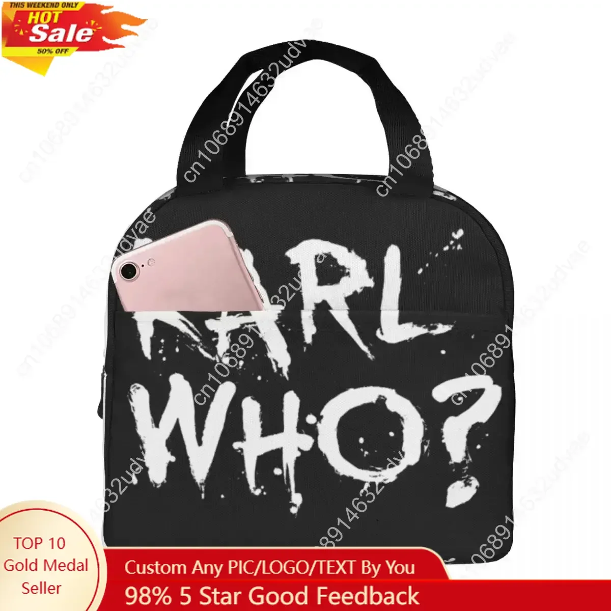 Women'S Karl Bags - 女性用ランチバッグ カール・フー サーマルクーラー ポータブル ピクニック キャンバストート