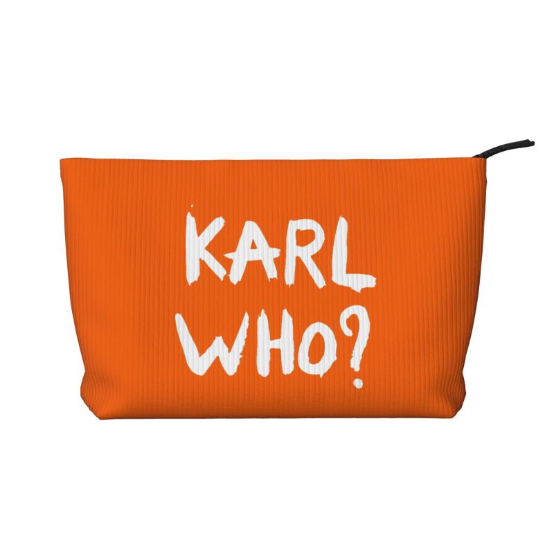 Women'S Karl Bags - カール・フー スローガン入りメイクアップバッグ 女性用 ガールズ用 ポータブル 軽量