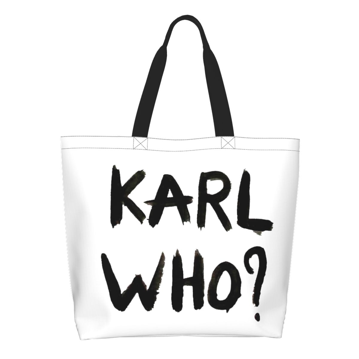 Women'S Karl Bags - 女性用のカスタムキャンバス食料品ショッピングトートバッグ,ショルダーバッグ,大容量ハンドバッグ,ファッションショッパーバッグ