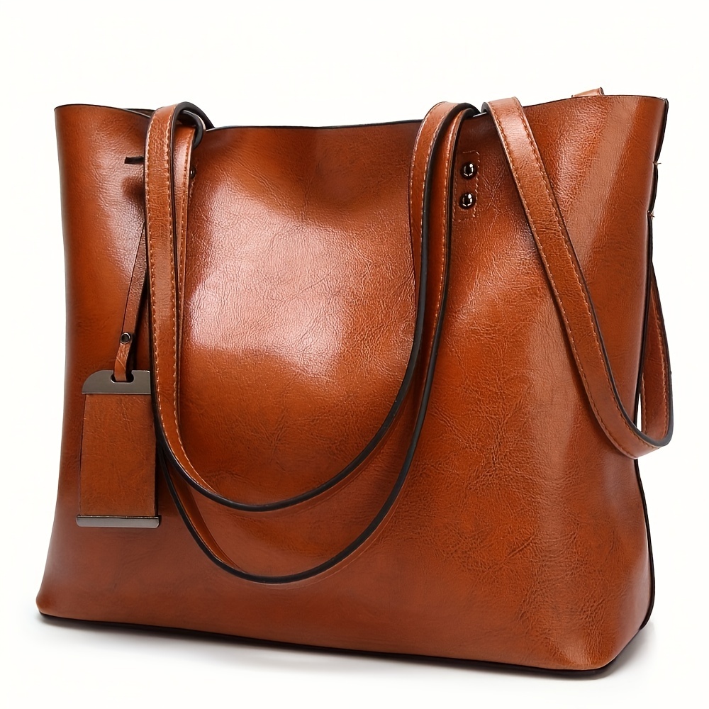 Women Bags Work - 女性のためのクラシックなレトロな革のハンドバッグ,ファッショナブルなショルダーバッグ,作業文書,コンピューターの仕切り,旅行