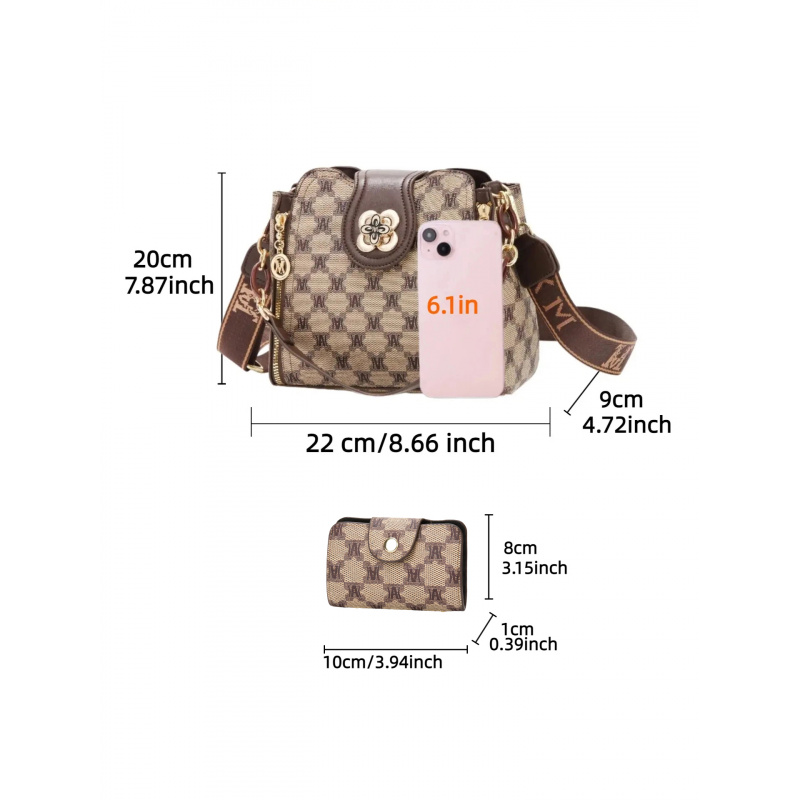 ヴィンテージ風レタープリントショルダーバッグ、ファッショナブ - Women Bags Work のレビューと価格