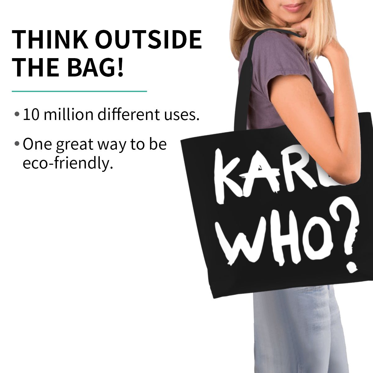 カスタムかわいいカール誰スローガンショッピングトートバッグ再 - Women'S Karl Bags のレビューと価格