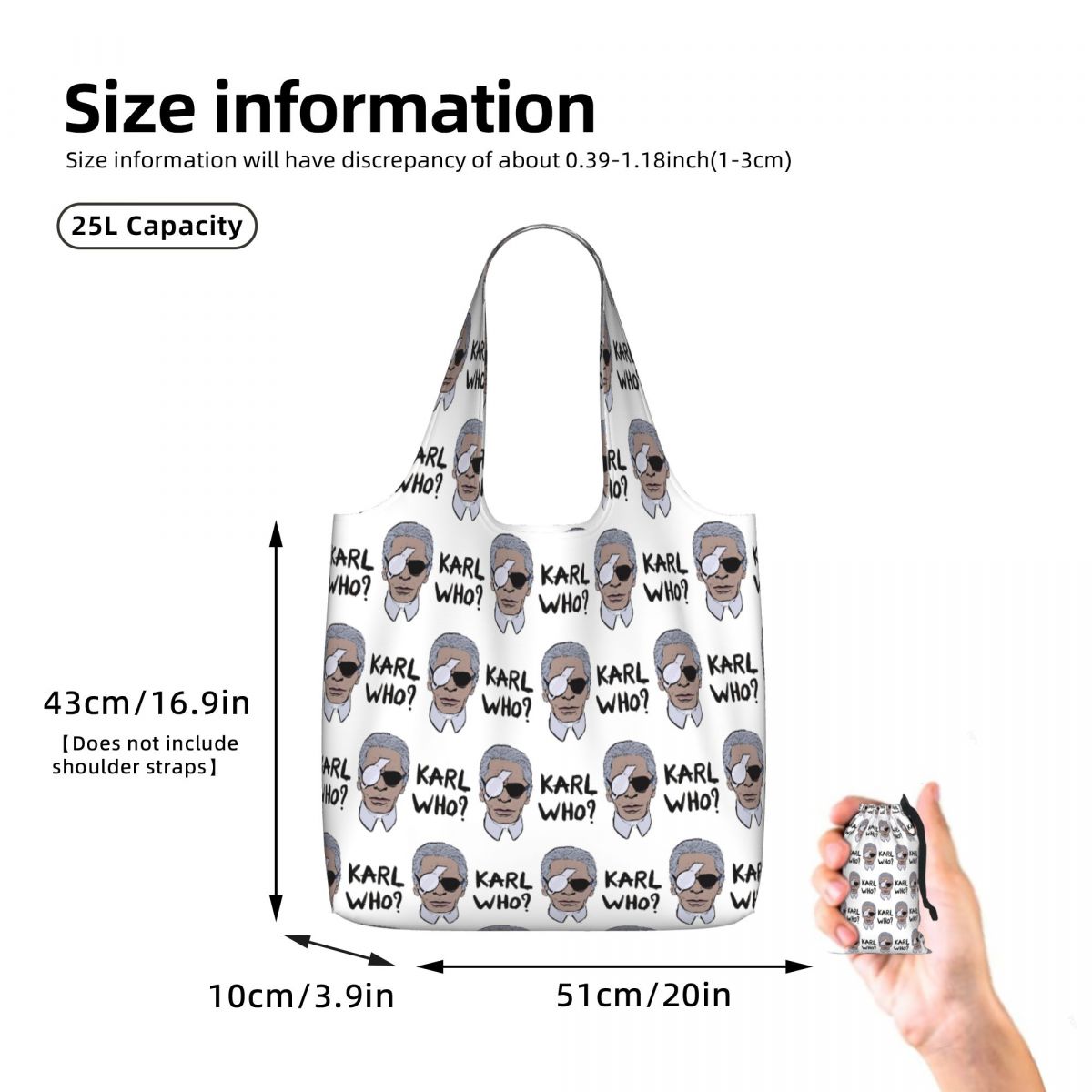 カール・フー ショッピングトートバッグ キャンバス 大容量  - Women'S Karl Bags のレビューと価格