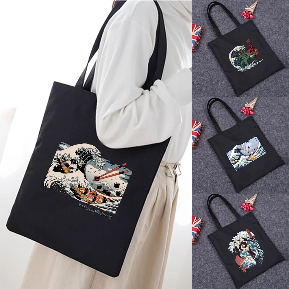 女性用の大容量キャンバストート,ショルダーバッグ,漫画の生地 - Women Bags Pictures のレビューと価格