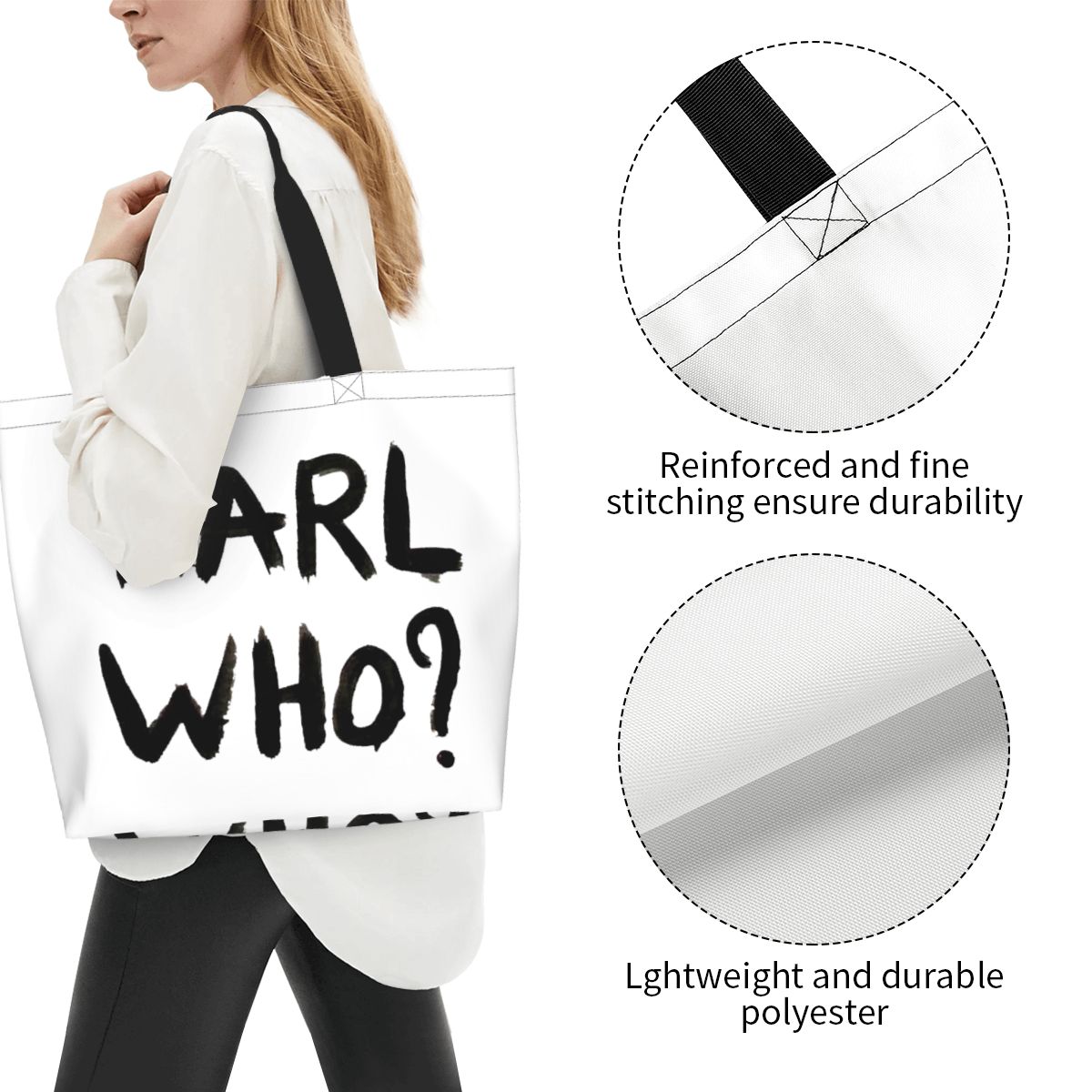 女性用のカスタムキャンバス食料品ショッピングトートバッグ,シ - Women'S Karl Bags のレビューと価格