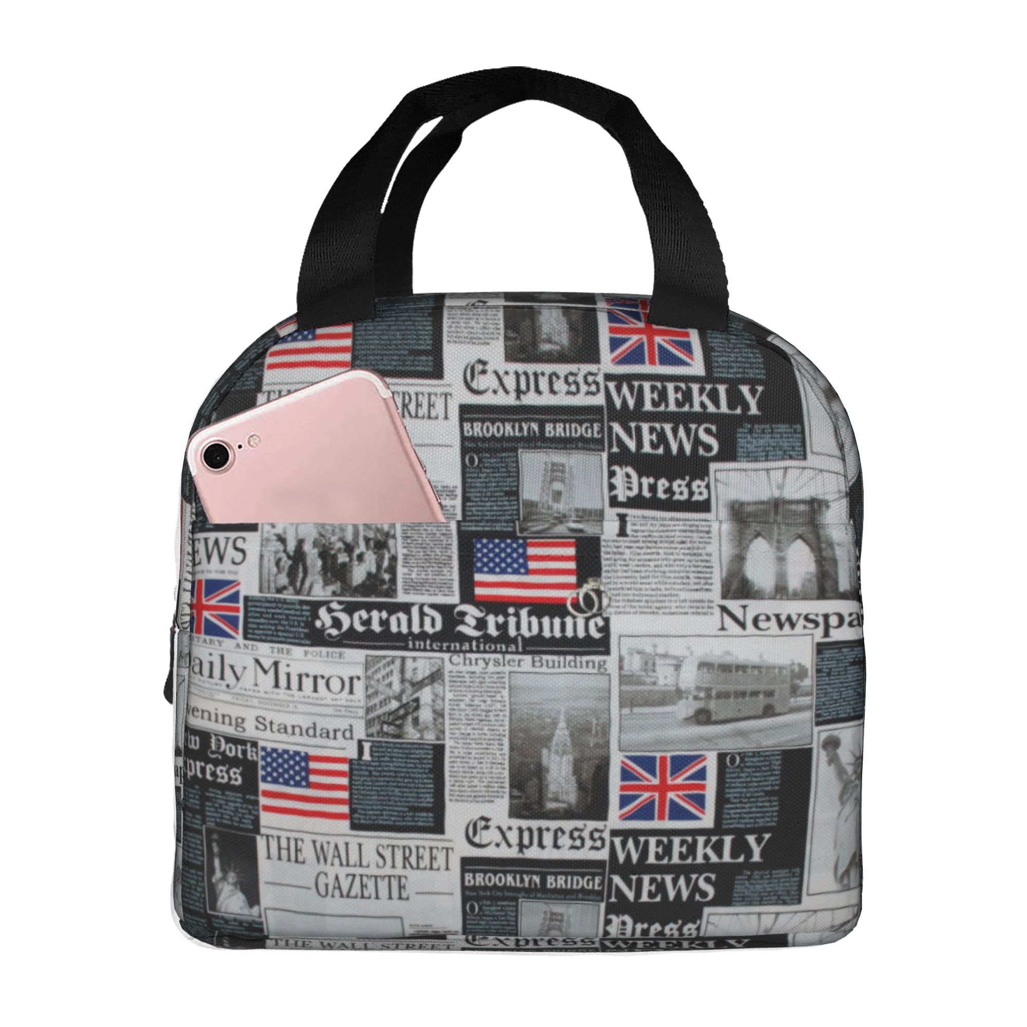 ロンドン英国旗英国米国パターンポータブルランチボックス女性用 - Women Bags Uk のレビューと価格