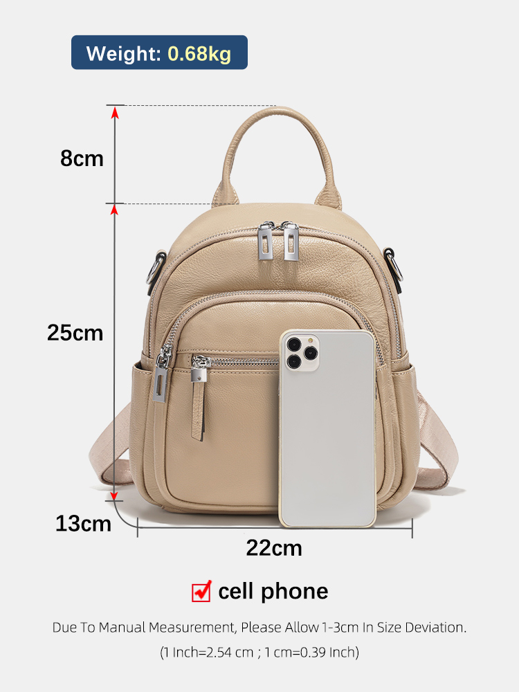 Zency 本革小型バックパックナップザックマルチポケットデ - Women Bags Work のレビューと価格