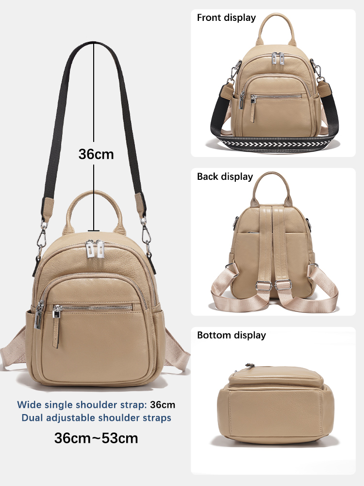 Zency 本革小型バックパックナップザックマルチポケットデ - Women Bags Work のレビューと価格