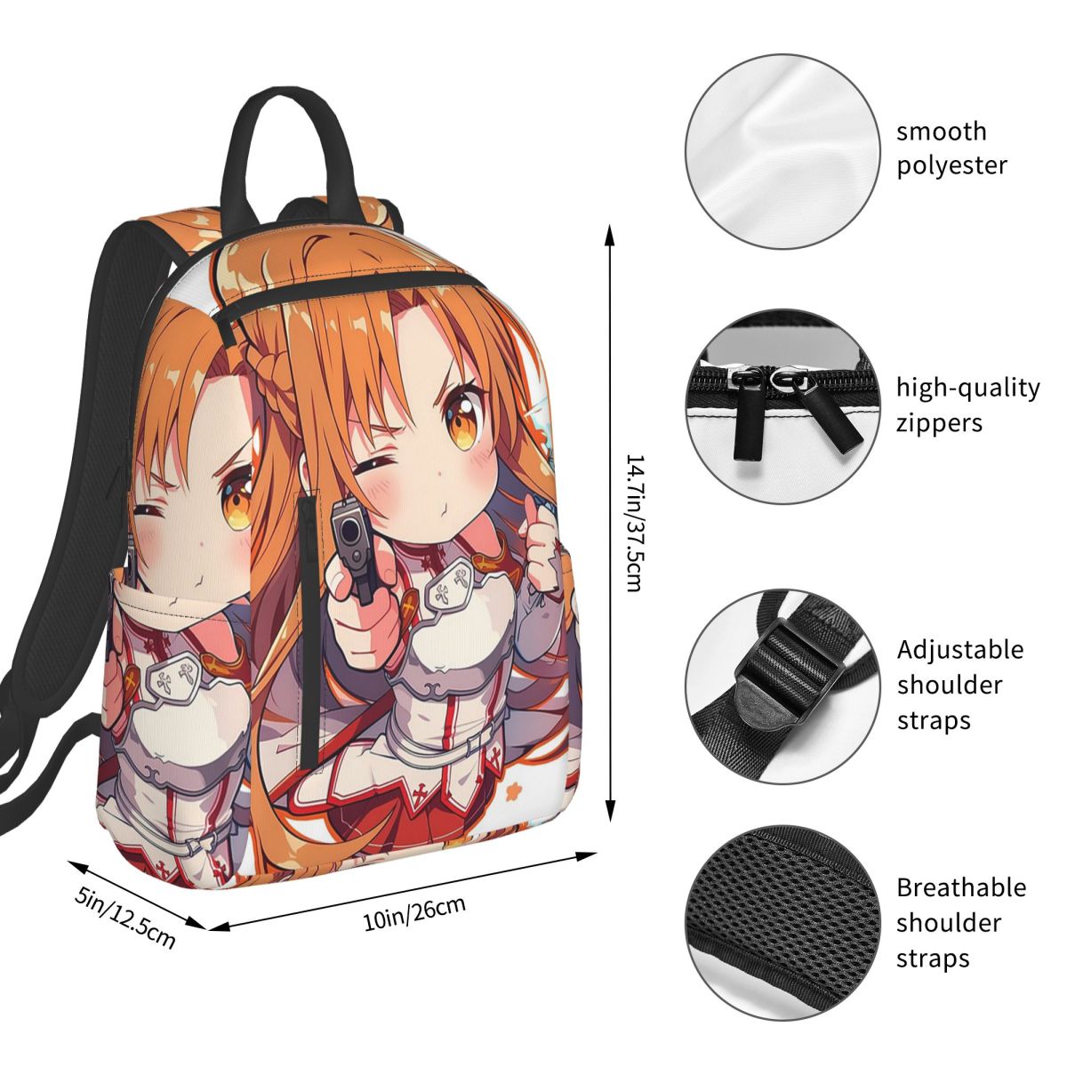 ソードアート・オンライン結城アスナアニメバックパック大容量子 - Women'S Bag Online のレビューと価格