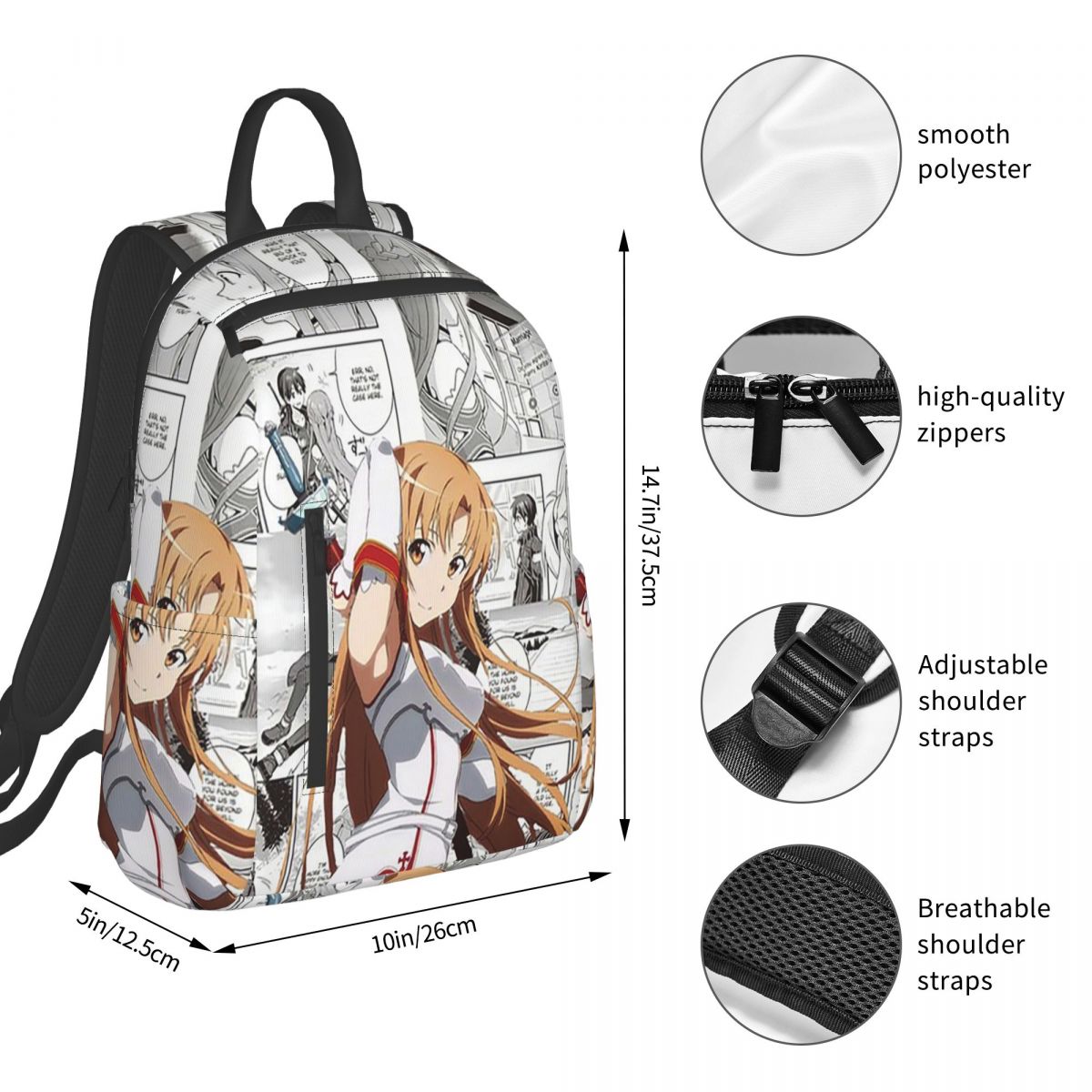 ソードアート・オンライン結城アスナアニメバックパックデイパッ - Women'S Bag Online のレビューと価格