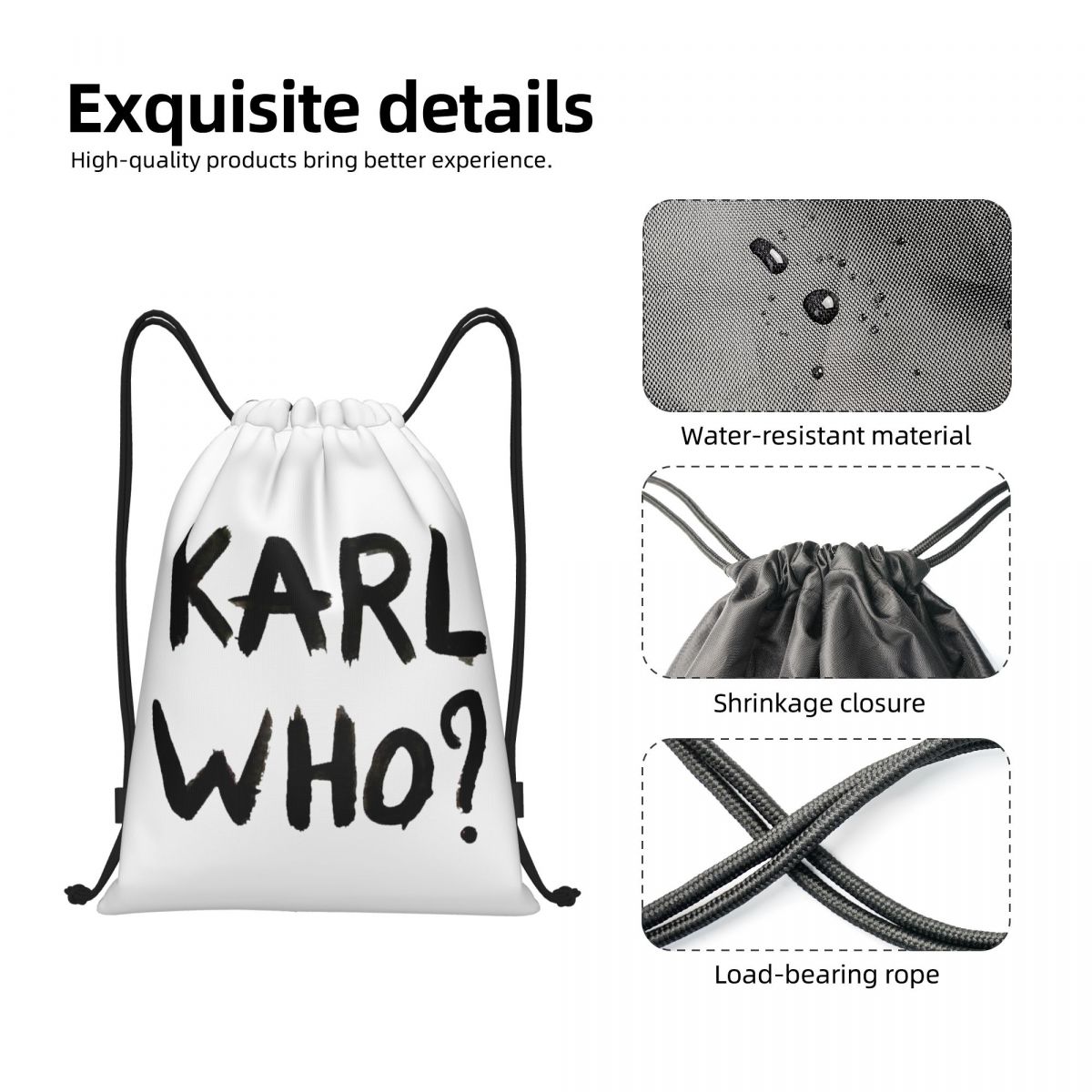 カスタムカラーの女性用巾着袋,ヨガ,ジム,ショッピング,スポ - Women'S Karl Bags のレビューと価格