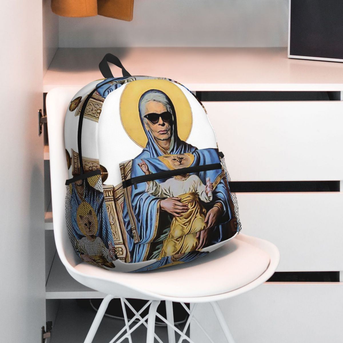 カール・フー ファッションプリント メガネ猫バックパック デ - Women'S Karl Bags のレビューと価格